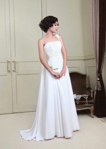 One shoulder wedding dress