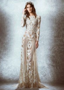 Translucent wedding dress by Zuhair Murad