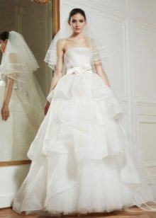 Wedding dress from the collection of 2013 with a multi-tiered skirt