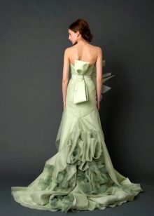 Light green wedding dress