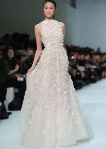 Closed wedding dress by Elie Saab