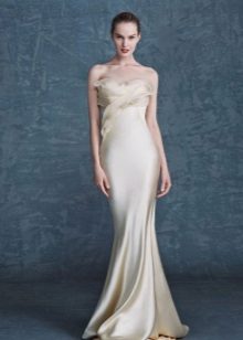 Beige wedding dress