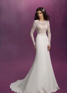 Wedding dress from the SONESTA collection with a lace top