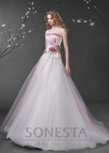 Wedding dress from the Love Story collection with color elements