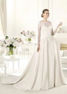 A-line Wedding Dress with Train by Eli Saab