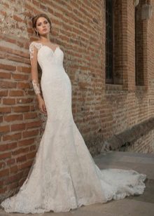 Wedding lace dress fish