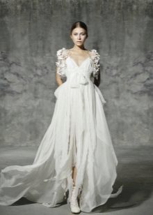 A-Silhouette Wedding Dress with Sleeve by Yolan Chris