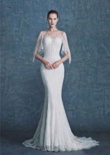 Mermaid Wedding Dress with Short Sleeve