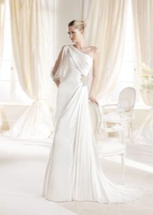 One shoulder wedding dress