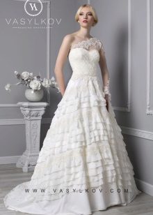 Wedding dress with ruffles from Vasilkova