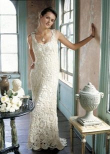 Crochet motif wedding dress