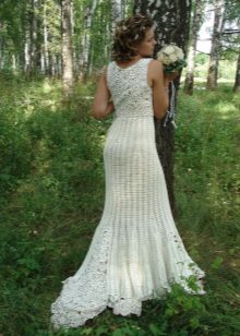 Crochet wedding dress with his own hands