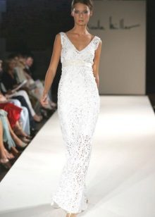 Crochet podium knitted wedding dress