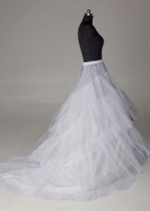 Petticoat with ruffles with wedding train