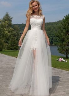 Wedding dress-transformer from Oksana Mucha with a removable skirt