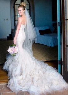 Hilary Duff in a wedding dress by Vera Wong