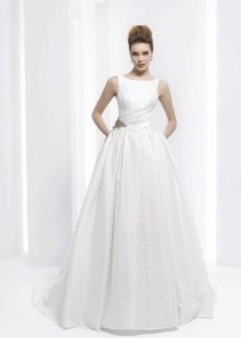 Wedding dress from Pepe Botella with drapery