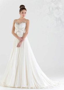 A-line wedding dress with train