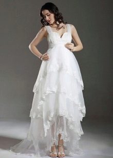 Maternity strap wedding dress