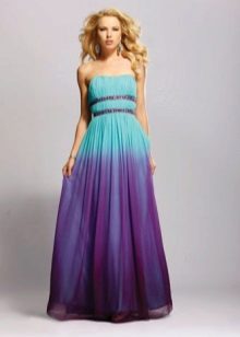 Violet-turquoise dress