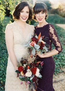 Violet dress and milk wedding