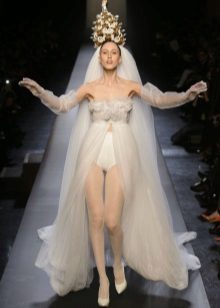 Wedding dress from Jean Paul Gaultier short