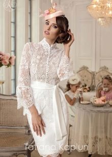 Short wedding dress from Tatiana Kaplun from the Lady of quality lace collection