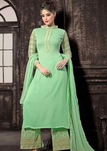 Light green long dress in Chinese style