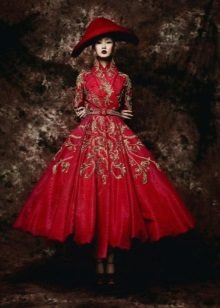 Red oriental dress