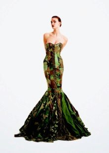 Camouflage Print Wedding Dress