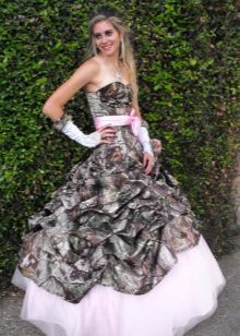 Camouflage Print Wedding Dress