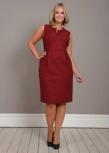 Linen sheath dress for obese women