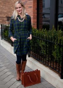 Green Check Shirt Dress - Irodai változat