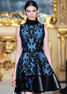 Baroque blue short dress