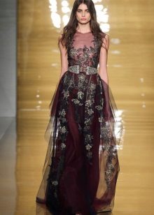 Maroon Baroque Dress