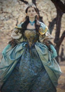 Baroque blue dress