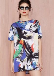 Dress with an abstract pattern