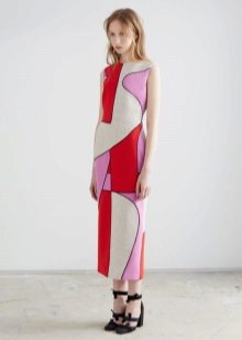 Dress with an abstract pattern