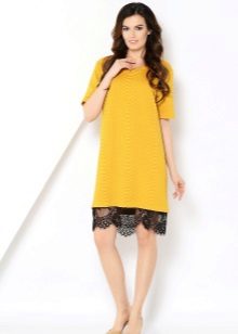 Yellow wool dress