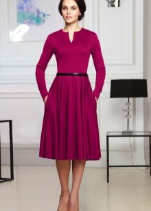 Crimson Wool Dress