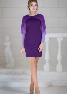 Purple wool dress