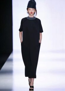 Black wool dress