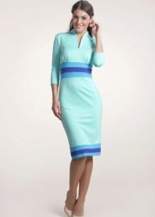 Woolen dress straight knee