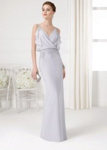 Evening dress from crepe de chine