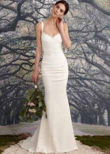 Dress from crepe de chine wedding mermaid