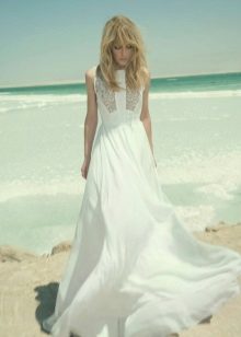 Dress in the style of boho white summer