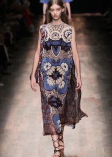 Ethnic-boho dress with a print