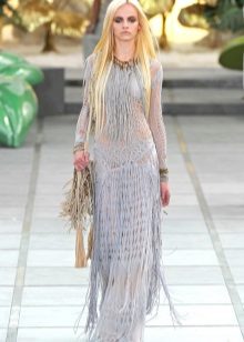 Fringed boho dress