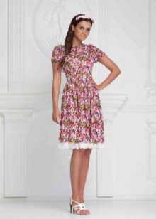 batiste dress with floral print