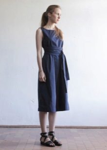 navy blue poplin dress